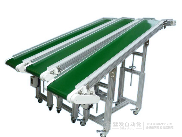 機(jī)械手配套帶平臺斜坡輸送線